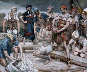 Der mit Myrrhe gemischte Wein, Illustration für Das Leben Christi von James Jacques Joseph Tissot