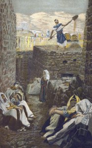 Der Worfler - aus „Das Leben unseres Herrn Jesus Christus“ - 1899 von James Tissot - Das Leben unseres Herrn Jesus Christus, von Jacques Joseph (Jacques Joseph) Tissot genannt James Tissot (1836-1902)