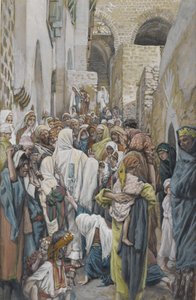 Die Frau mit einem Blutfluss, Illustration aus Das Leben unseres Herrn Jesus Christus von James Jacques Joseph Tissot