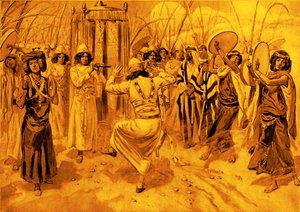 David tanzt vor der Lade