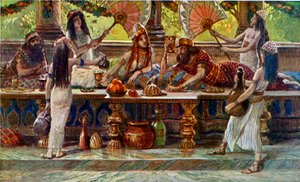 Esther speist mit dem König von James Jacques Joseph after Tissot