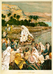Jesus lehrt am Seeufer - Markus - Bibel von James Jacques Joseph after Tissot