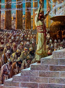 Salomo weiht den Tempel in Jerusalem - Bibel von James Jacques Joseph after Tissot