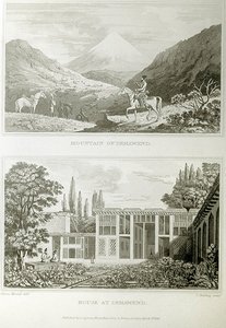 Berg und Haus in Demavend, 1818 von James Justinian Morier