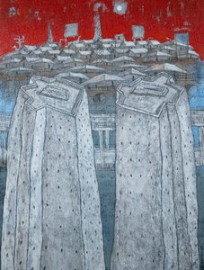 Zwillingsroben roter Himmel