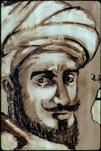 Porträt des islamischen Mystikers und Wanderers Ibn Battuta. TANGER, MAROKKO von James L Stanfield