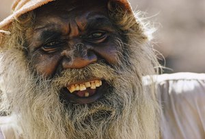 Porträt eines australischen Aborigine-Mannes. Marble Bar, Westaustralien