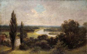 Blick hinunter über Ham-Felder vom Richmond Hill