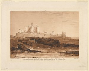 Dunstanburgh Castle, aus "Liber Studiorum," Teil III von James Mallord William Turner