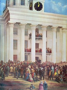 Einweihung von Jefferson Davis im Senatshaus, Montgomery, Alabama von James Massolon