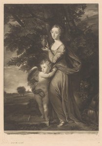 Porträt von Frances Anne Greville und Henry Francis Greville als Hebe und Cupido von James McArdell