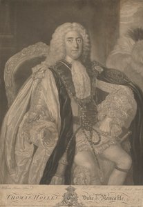 Thomas Pelham-Holles, 1. Herzog von Newcastle upon Tyne und 1. Herzog von Newcastle under Lyme von James McArdell