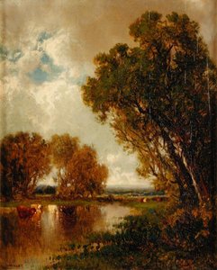 Kühe in der Landschaft von James McDougal Hart
