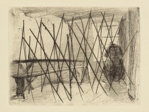 Eindrücke von annullierten Platten von Whistler - Der Geizhals von James Abbott McNeill Whistler