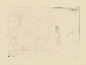 [76] Eindrücke von annullierten Platten von Whistler - [Zwei Figuren] von James Abbott McNeill Whistler