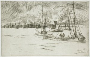 Amsterdam vom Tolhuis aus von James McNeill Whistler
