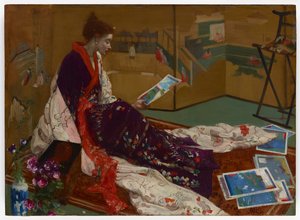 Caprice in Lila und Gold: Der goldene Schirm von James Abbott McNeill Whistler