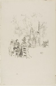 Gespräch unter der Statue, Jardin du Luxembourg von James Abbott McNeill Whistler