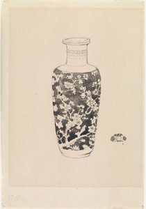 Zylindrische Vase mit dickem Hals