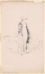 Bekleidetes Modell, stehend neben einem Sofa von James Abbott McNeill Whistler