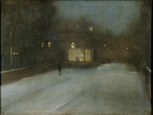 Grau und Gold - Schnee in Chelsea