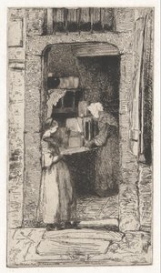 Die Senfverkäuferin, aus der französischen Serie (Douze Eaux-Fortes d) von James Abbott McNeill Whistler