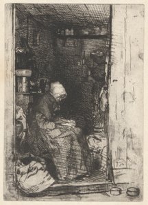 Die Alte mit Lumpen, aus dem französischen Set (Douze Eaux-Fortes d von James Abbott McNeill Whistler