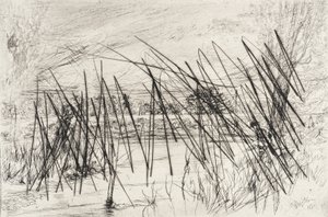 Landschaft mit einem Fischer von James McNeill Whistler