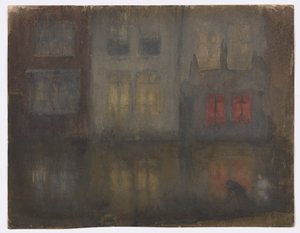 Nocturne: Schwarz und Rot – Hinterkanal, Holland