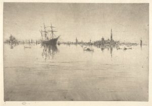 Nocturne, aus dem First Venice Set (Venedig, eine Serie von zwölf Radierungen)