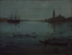 Nocturne in Blau und Silber: Die Lagune, Venedig von James McNeill Whistler