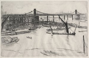 Alte Hungerford-Brücke von James McNeill Whistler