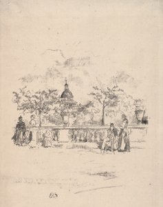 Pantheon von der Terrasse der Luxemburger Gärten von James McNeill Whistler