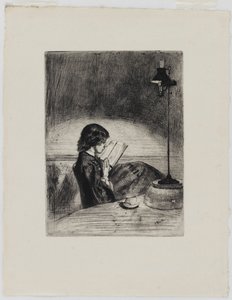 Lesen bei Lampenlicht