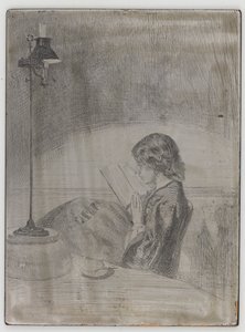 Lesen bei Lampenlicht