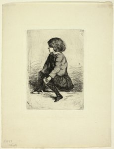 Seymour Haden, Jr, sitzend