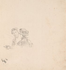 Skizze: Selbstporträt mit Miss R. Birnie Philip