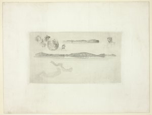 Skizzen auf der Küstenvermessungsplatte von James Abbott McNeill Whistler