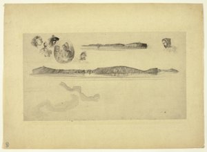 Skizzen auf der Küstenvermessungsplatte von James Abbott McNeill Whistler