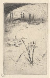 Schwan und Iris von James Abbott McNeill Whistler
