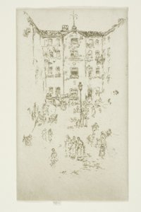 Der Hof, Brüssel von James Abbott McNeill Whistler