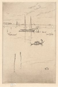 Die kleine Lagune, aus dem ersten Venedig-Set (Venedig, eine Serie von zwölf Radierungen) von James Abbott McNeill Whistler