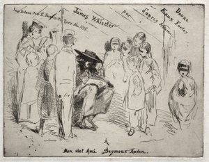Zwölf Radierungen aus der Natur: Titelseite - Delauney beim Skizzieren von James McNeill Whistler