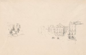 Zwei Versuchsskizzen: A. Grand Rue, Dieppe; B. Ein Innenraum