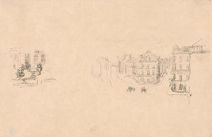 Zwei Versuchsskizzen: A. Grande Rue, Dieppe; B. Ein Innenraum von James McNeill Whistler