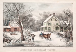 Amerikanisches Heim, Winter von James Merritt Ives