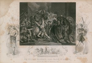 Sir William Walworth, Bürgermeister von London, tötet Wat Tyler in Smithfield (Gravur)