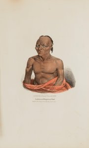 ASH-E-TAA-NA-QUET; Ein berühmter Chippeway-Häuptling, aus dem Aboriginal Portfolio von James Otto Lewis