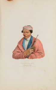 CAN-NO-SA-QUA; Ein Pottowattomie-Häuptling, aus Das Aboriginal Portfolio von James Otto Lewis