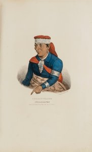 KEE-O-TUCK-KEE; Ein Pottowattomie-Häuptling, aus The Aboriginal Portfolio von James Otto Lewis